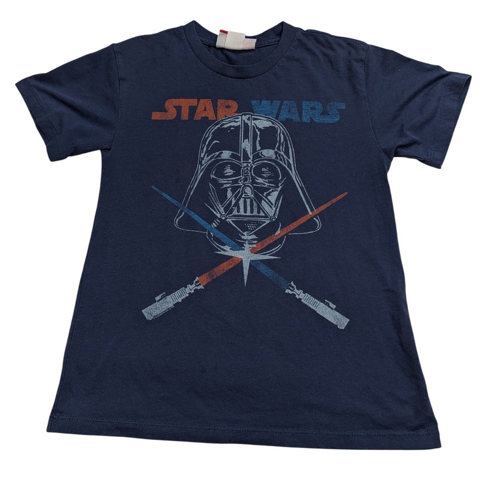 Junk Food Gap Kids Star Wars Darth Vader Graphic T-Shirt Navy Blue Size M
